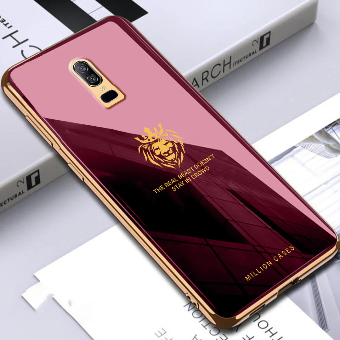 OnePlus Series Lion Pattern Electroplating Glass Case - Image 66