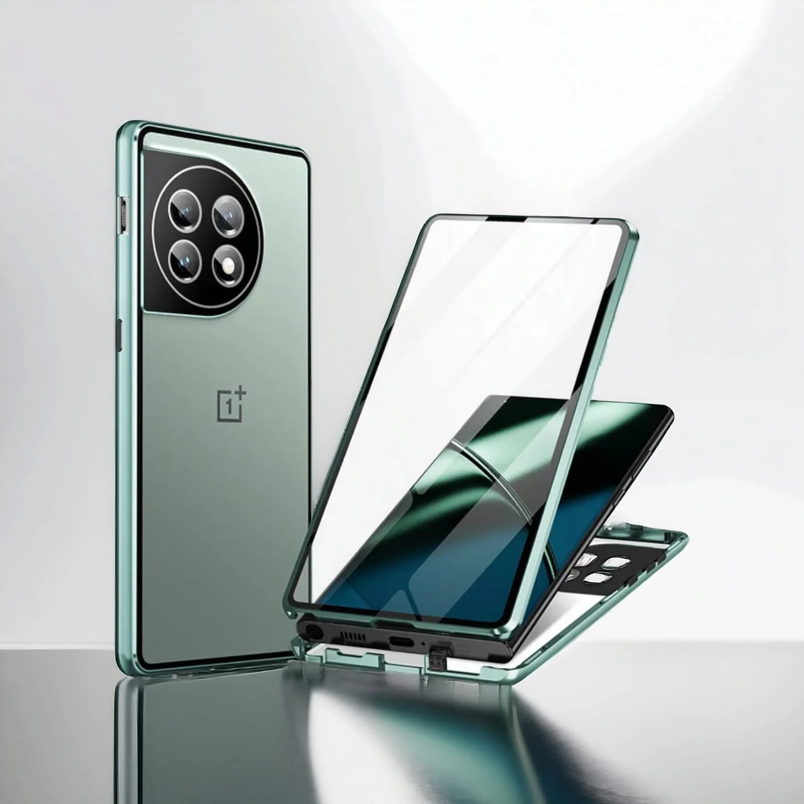 OnePlus Series Velocity Metal Craft Dual Glass Armor Case - Image 2