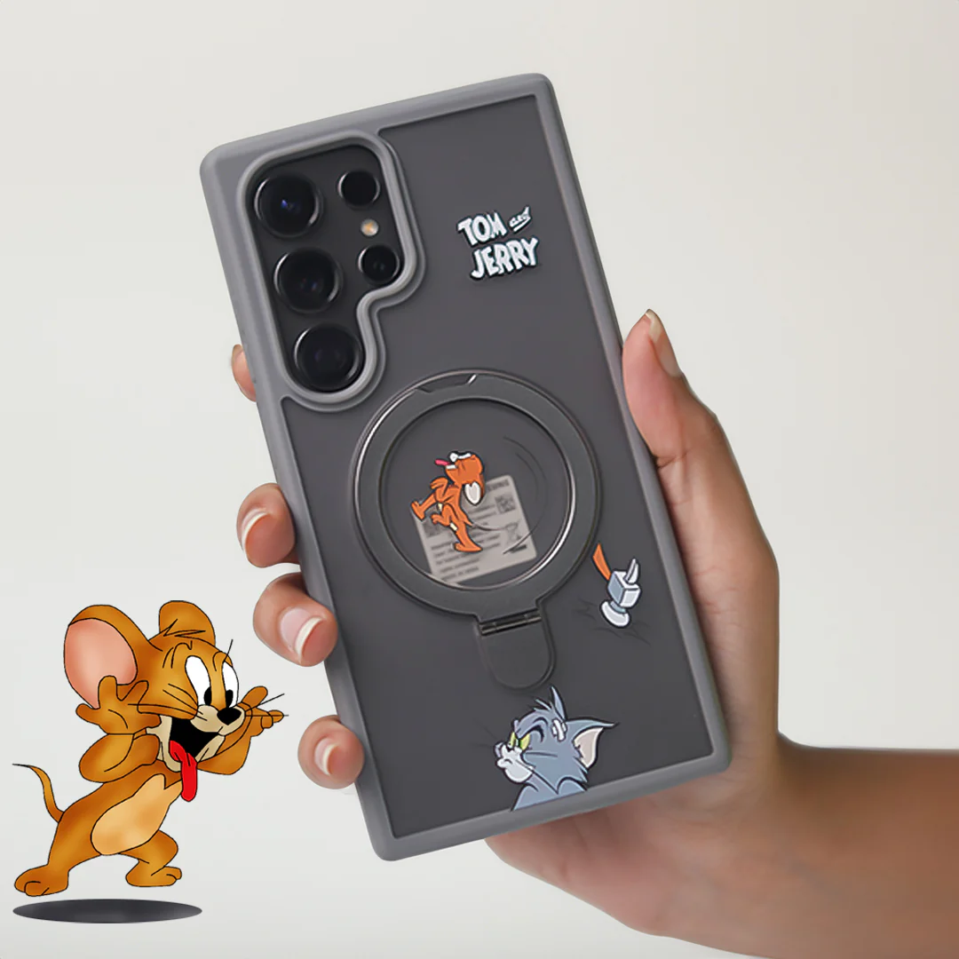Playful Cartoon Ring Stand Case - Samsung - Image 2