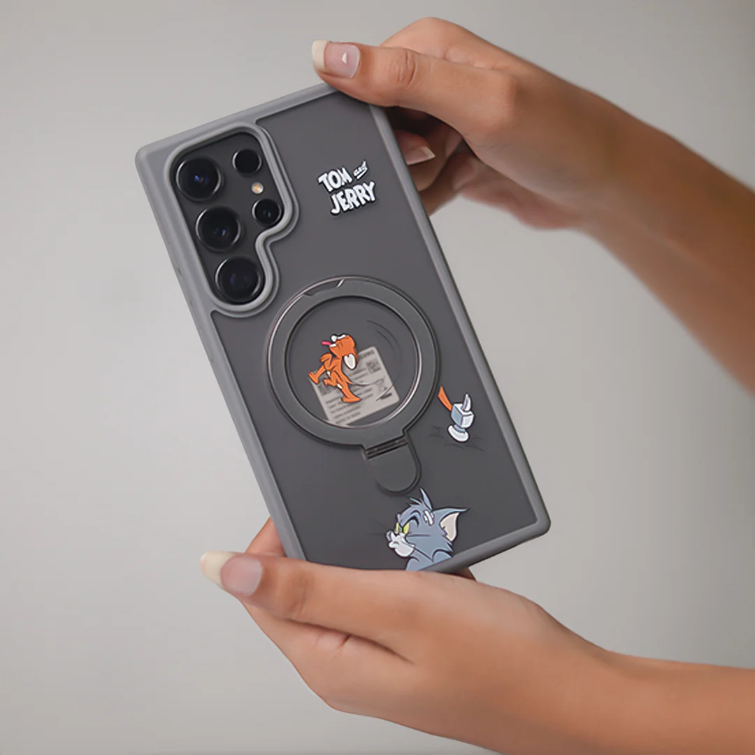 Playful Cartoon Ring Stand Case - Samsung - Image 5