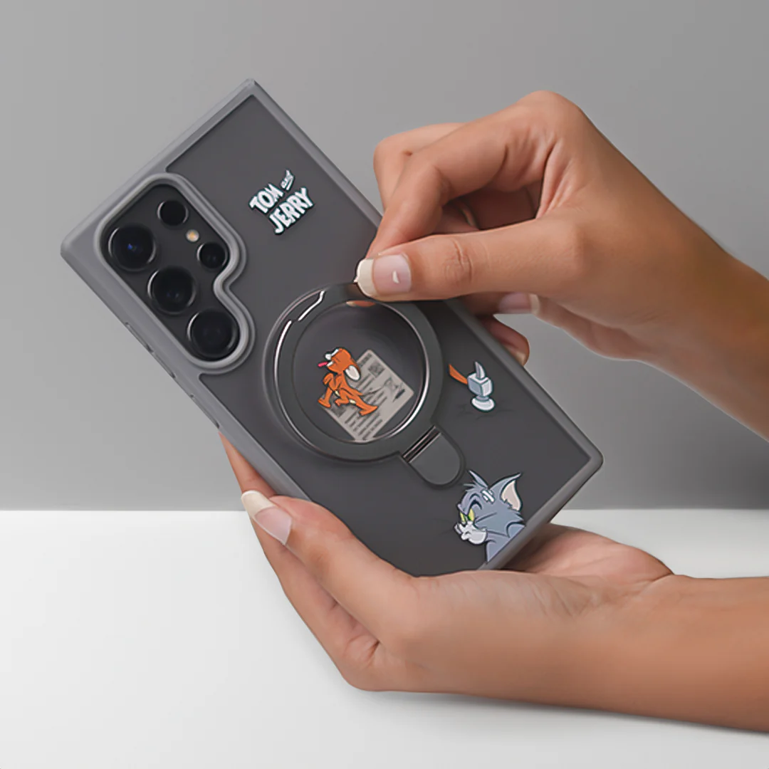 Playful Cartoon Ring Stand Case - Samsung - Image 6