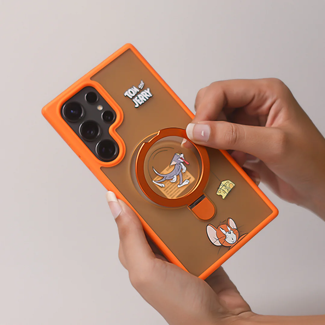 Playful Cartoon Ring Stand Case - Samsung - Image 8