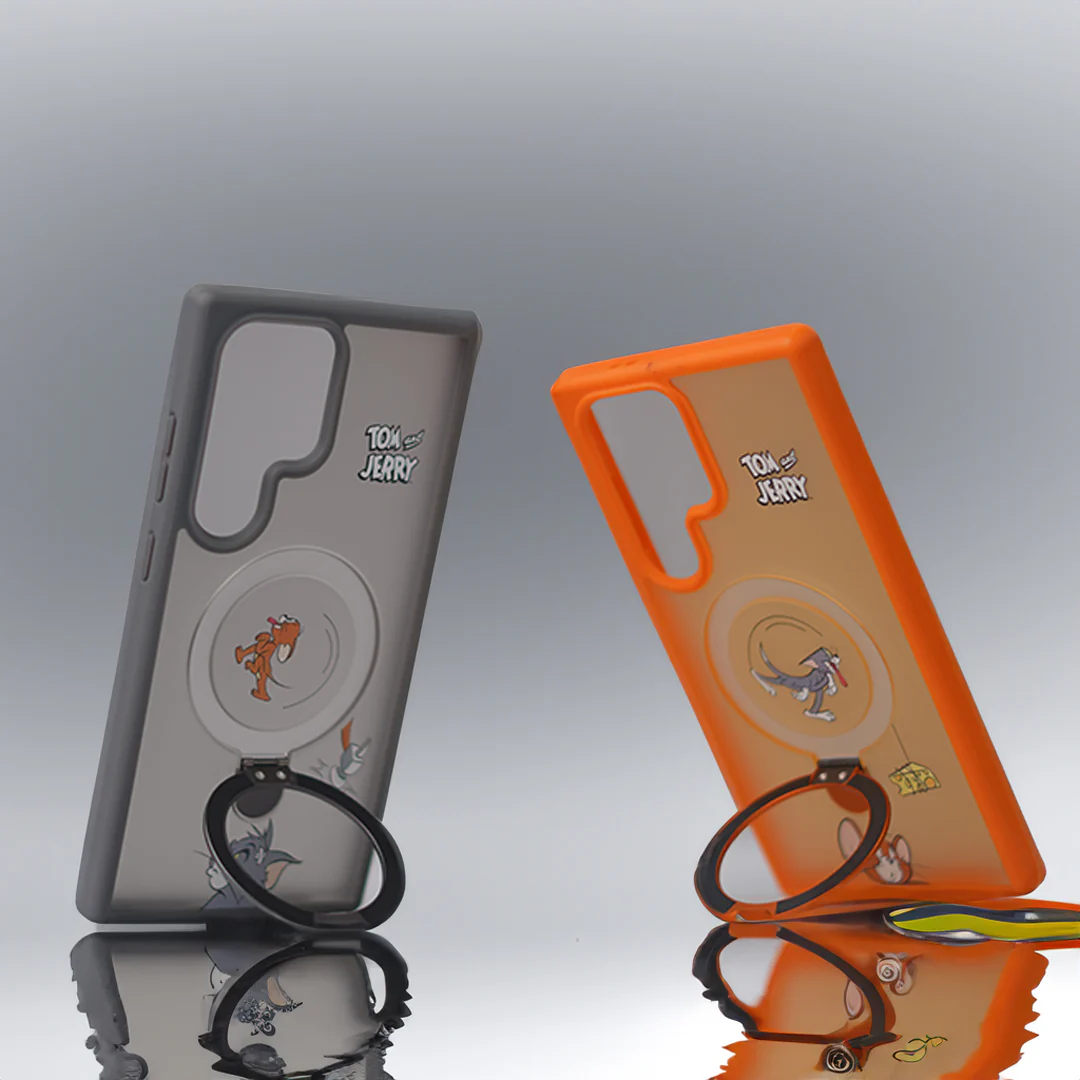 Playful Cartoon Ring Stand Case - Samsung - Image 9