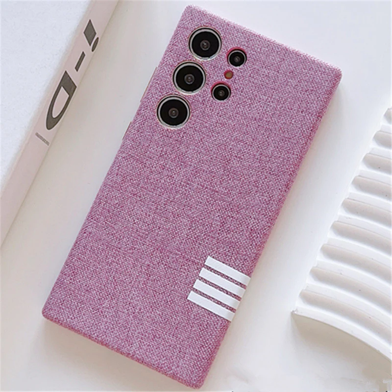 Plush Linen Fabric Magnetic Case - Samsung - Image 2