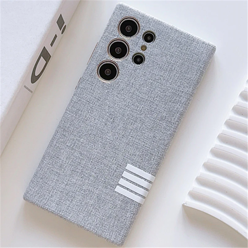 Plush Linen Fabric Magnetic Case - Samsung - Image 3