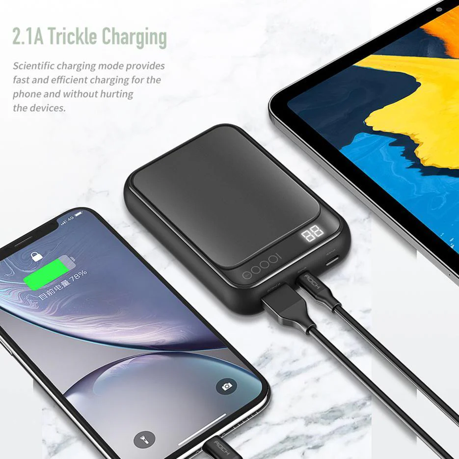 ROCK ® Portable 10000mAh LED Display Power Bank - Image 3
