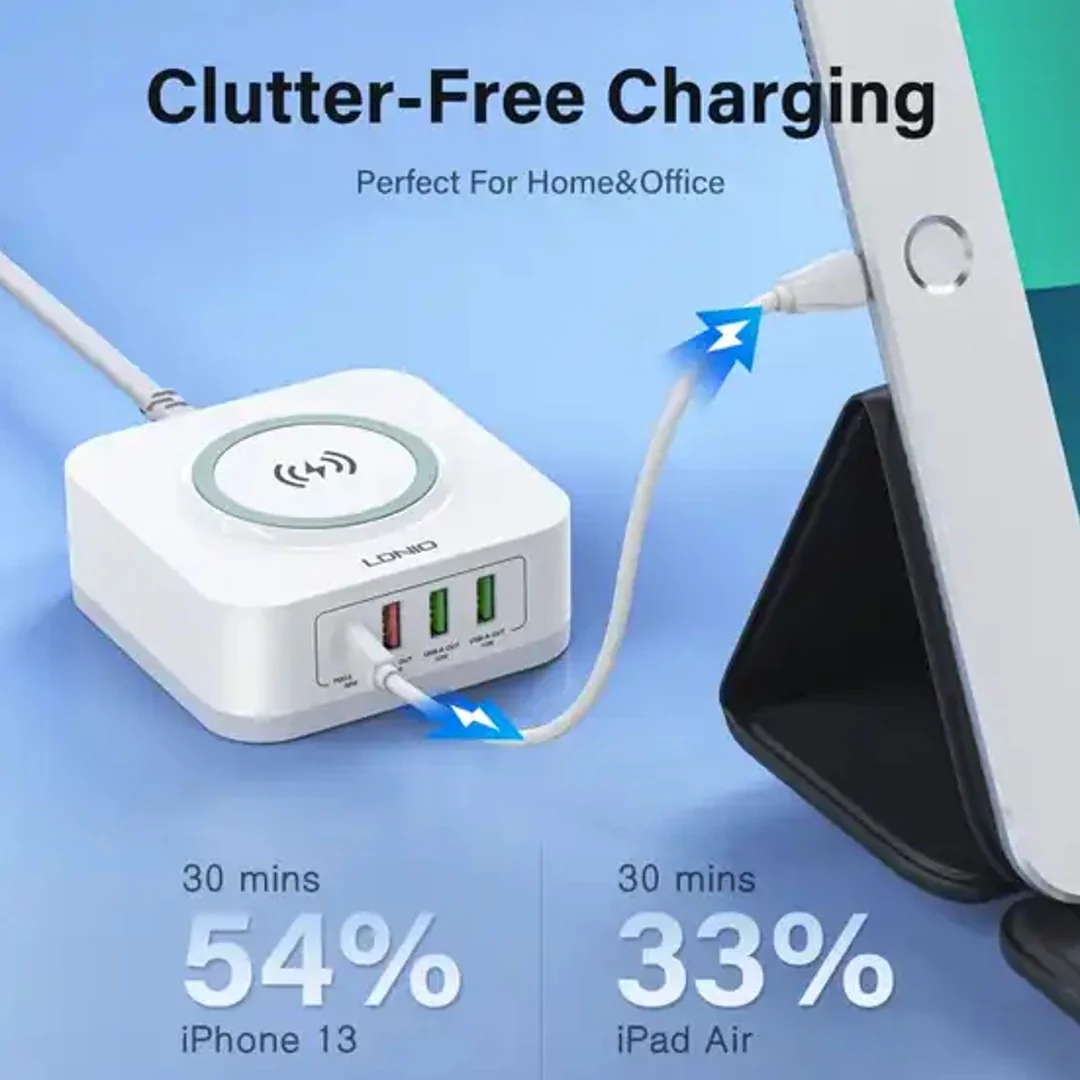 Powerhouse USB-C Charging Stand with Wireless Charger - Image 3