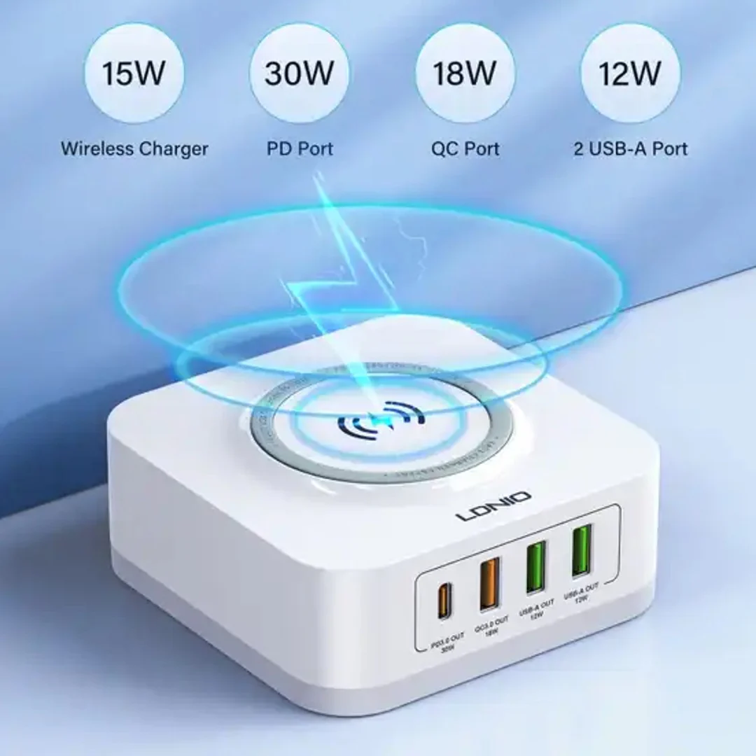 Powerhouse USB-C Charging Stand with Wireless Charger - Image 4