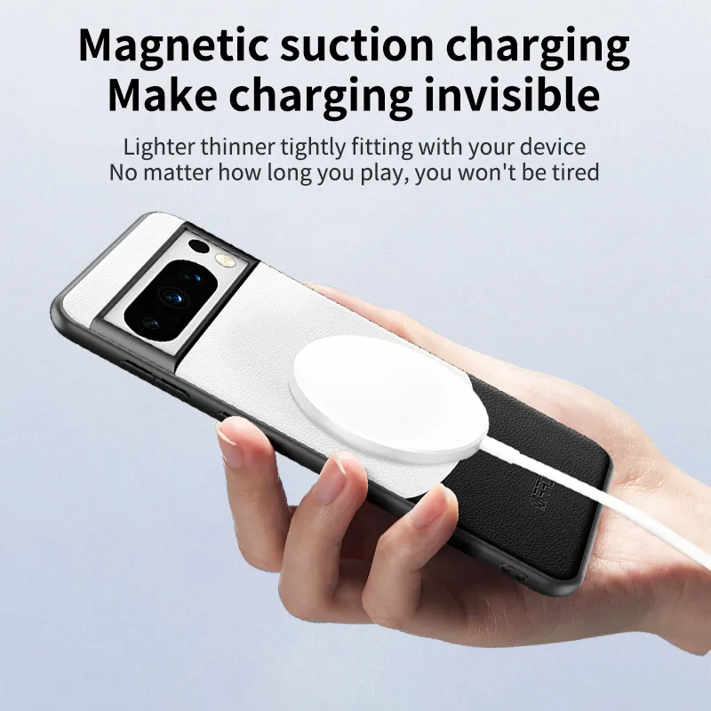 Premium Contrast Leather Magnetic Ring Case - Google - Image 6