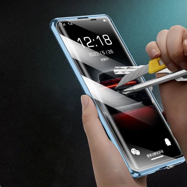 Premium Dual Side Leather Glass Case - Vivo - Image 3