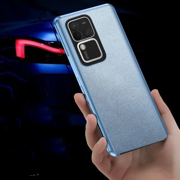 Premium Dual Side Leather Glass Case - Vivo - Image 4