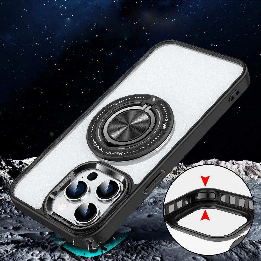 iPhone 15 Series Premium Elegance MagSafe Ring Holder Case - Image 4