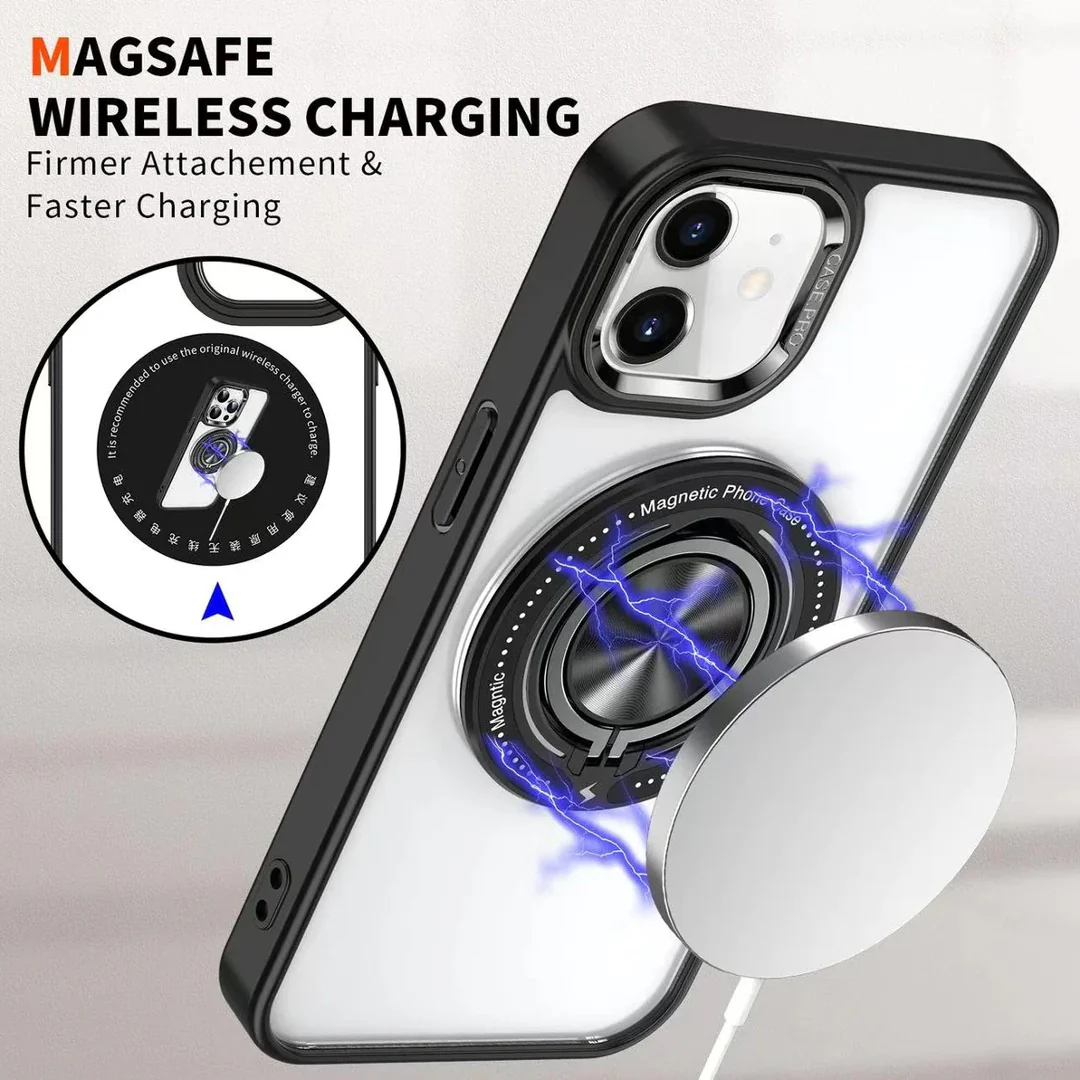 iPhone 15 Series Premium Elegance MagSafe Ring Holder Case - Image 5