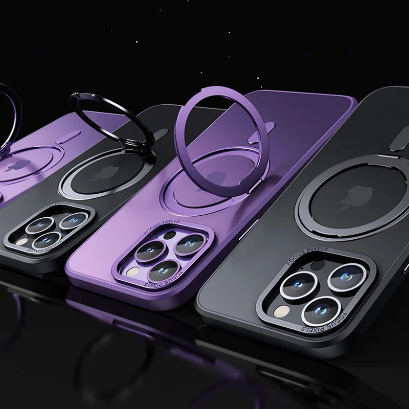 Magnetic 360° Rotation Ring Holder Case - iPhone - Image 12