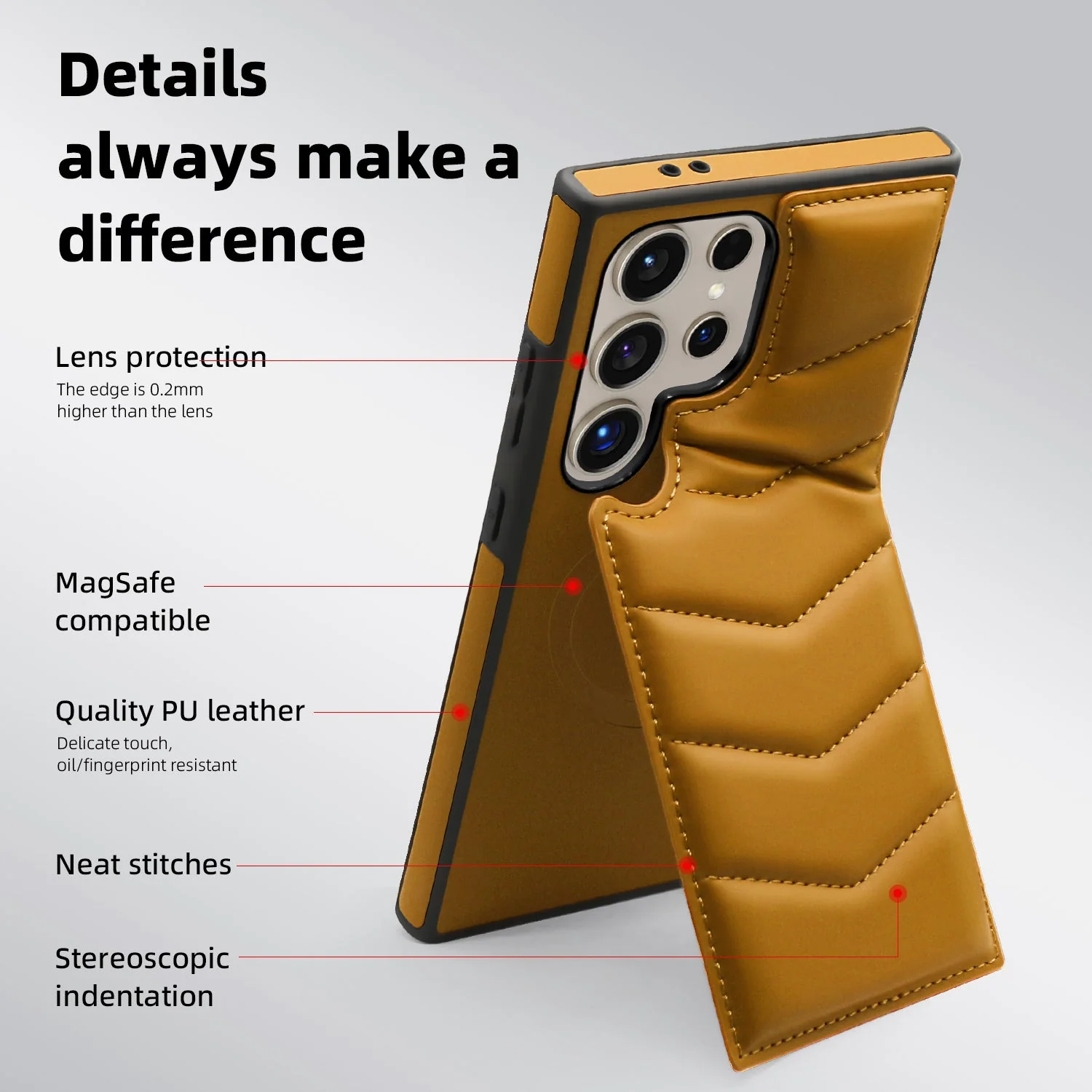 Premium Leather Kickstand Case - Samsung - Image 3