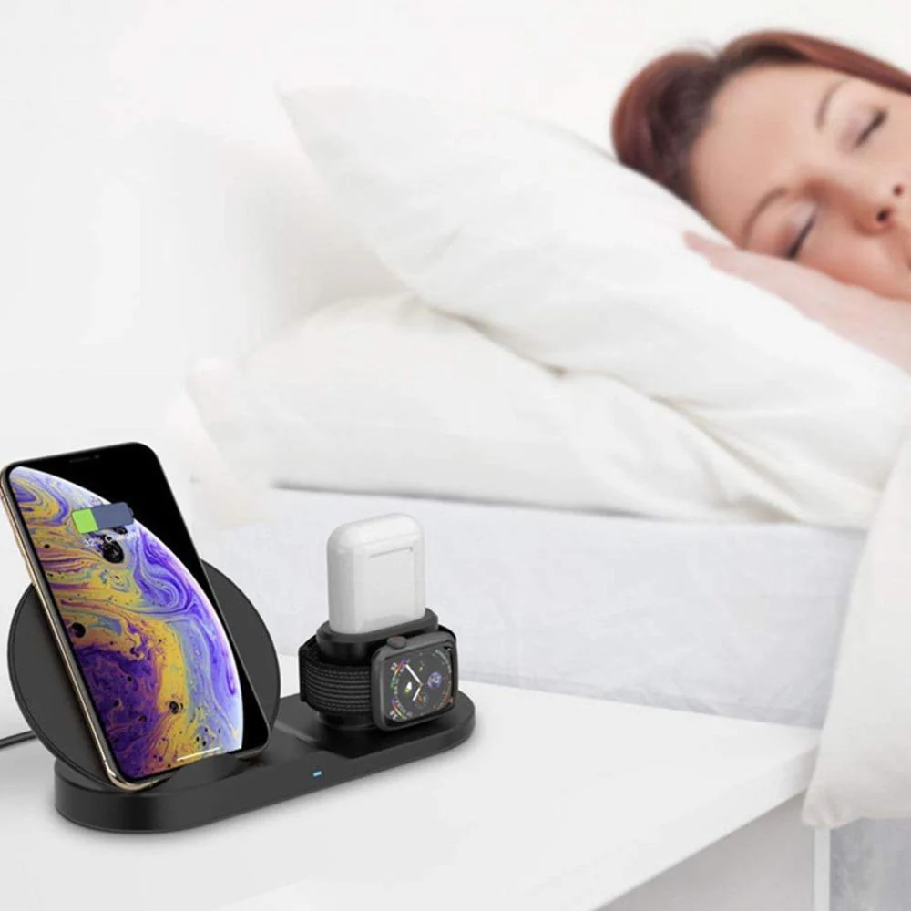 Qi Fast Wireless Charger 3 in 1 Stand For Apple Accessories - Image 4