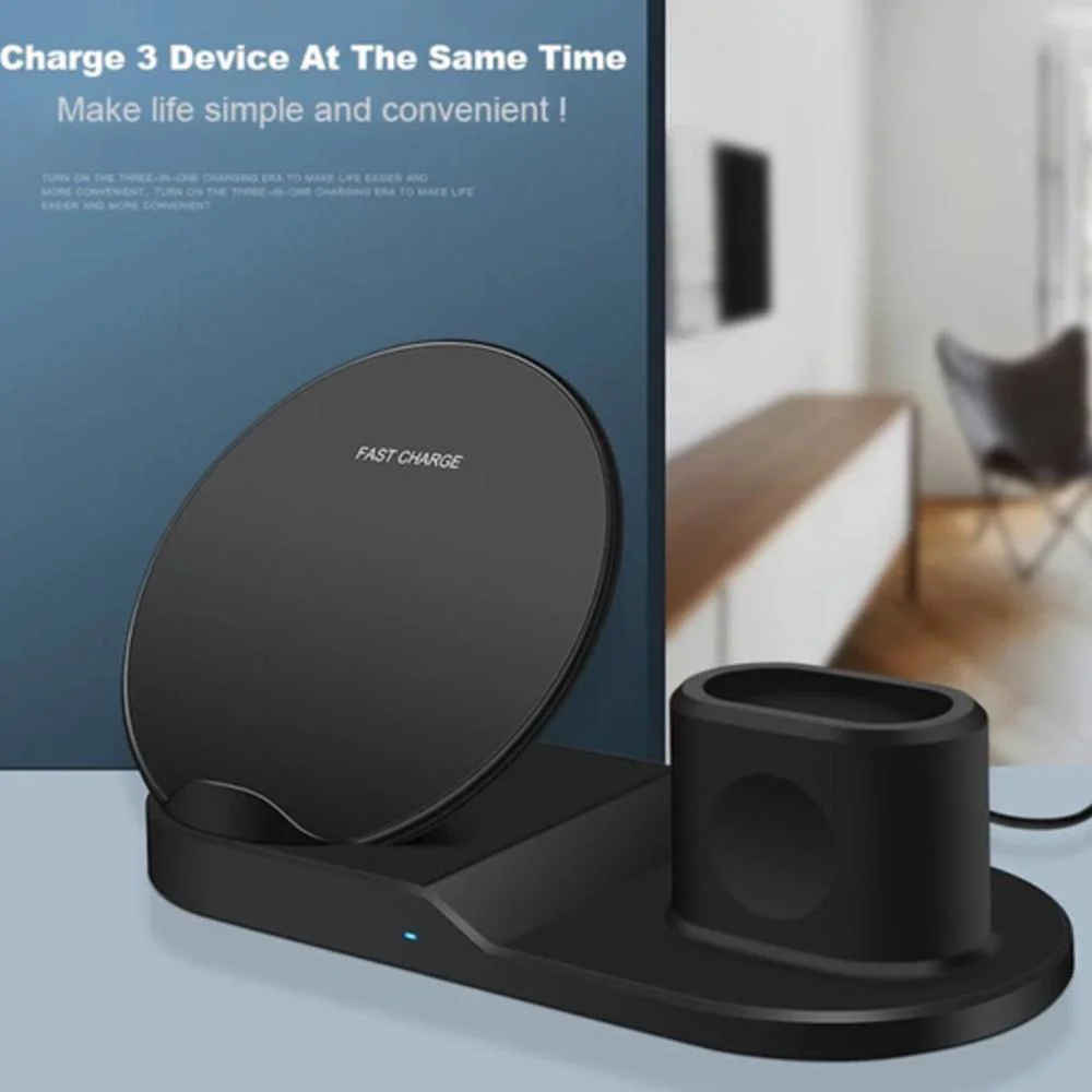 Qi Fast Wireless Charger 3 in 1 Stand For Apple Accessories - Image 6