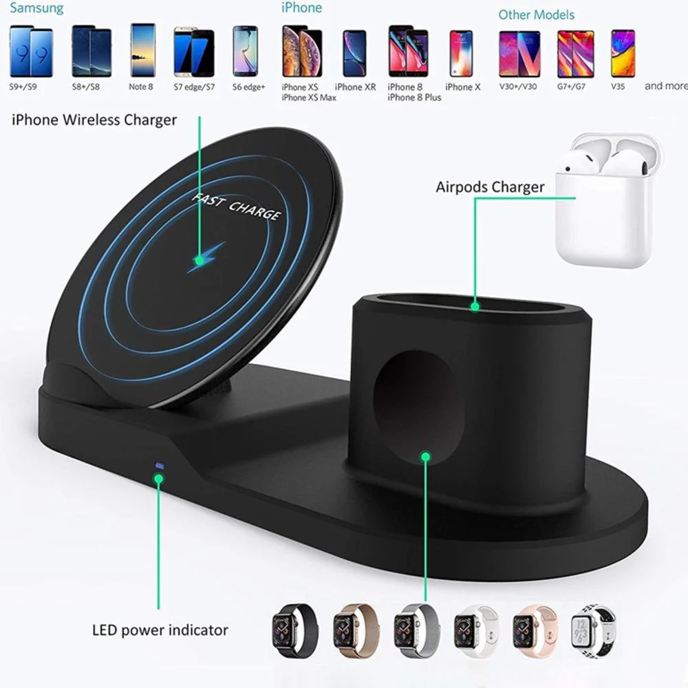 Qi Fast Wireless Charger 3 in 1 Stand For Apple Accessories - Image 9