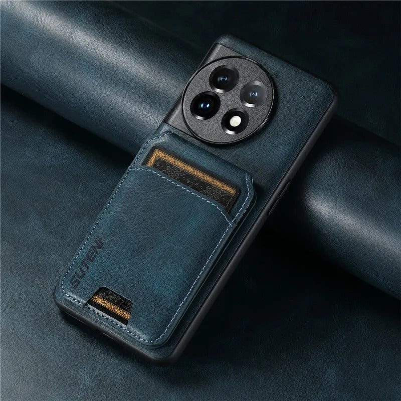 Refined Luxury Leather Card Holder Case - OnePlus - Image 4