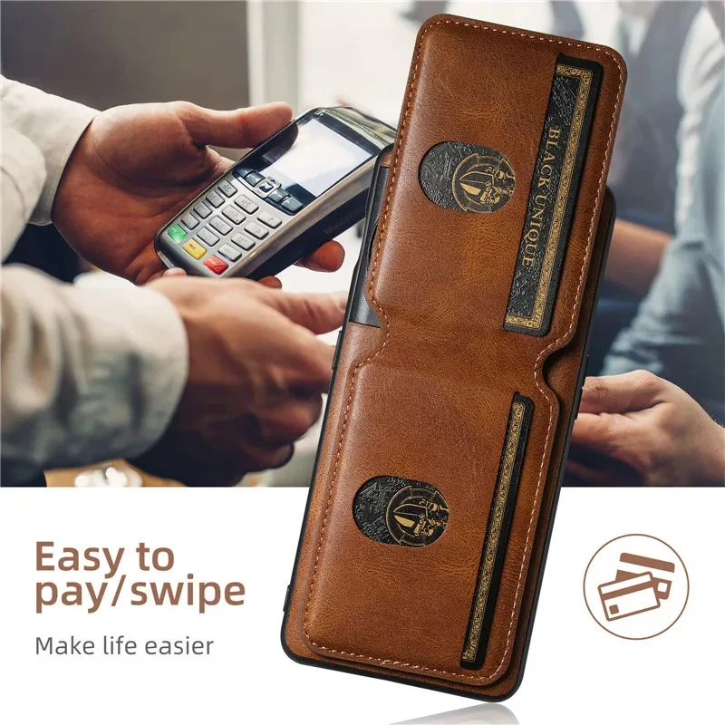Refined Luxury Leather Card Holder Case - OnePlus - Image 6