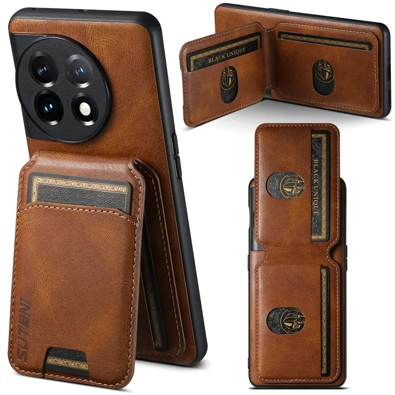 Refined Luxury Leather Card Holder Case - OnePlus - Image 7