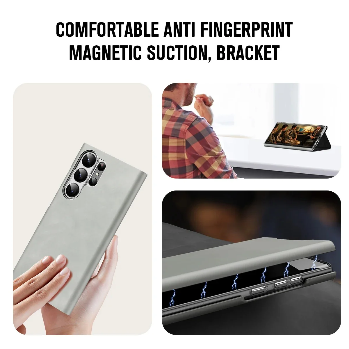 Magnetic Wallet Genuine Leather S-Pen Slot Case - Samsung - Image 3