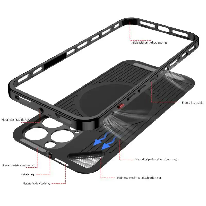 Metal Leather Magnetic 360° Rotating Stand Case - iPhone - Image 7