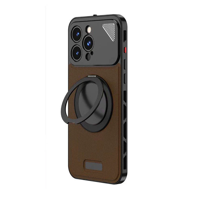 Metal Leather Magnetic 360° Rotating Stand Case - iPhone - Image 9