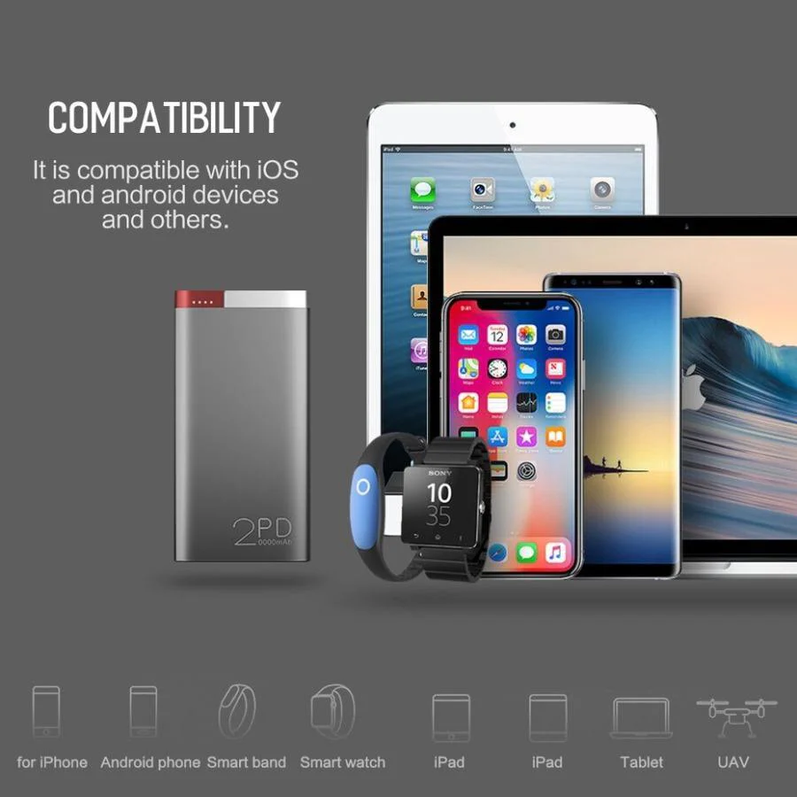 Rock ® 20000mAh Type-C & Micro Dual Input Portable Power Bank - Image 3