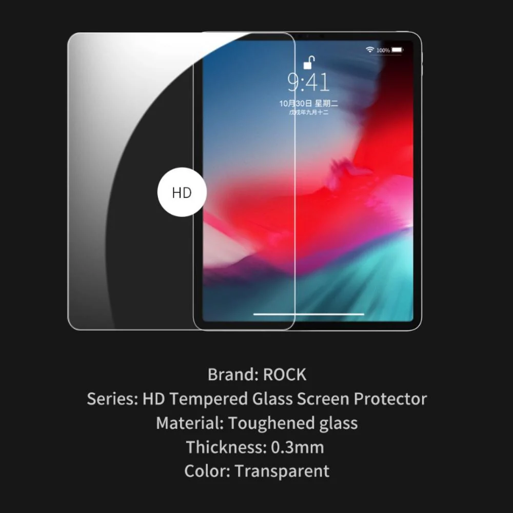 Rock ® HD Tempered Glass Screen Protector for iPad - Image 4