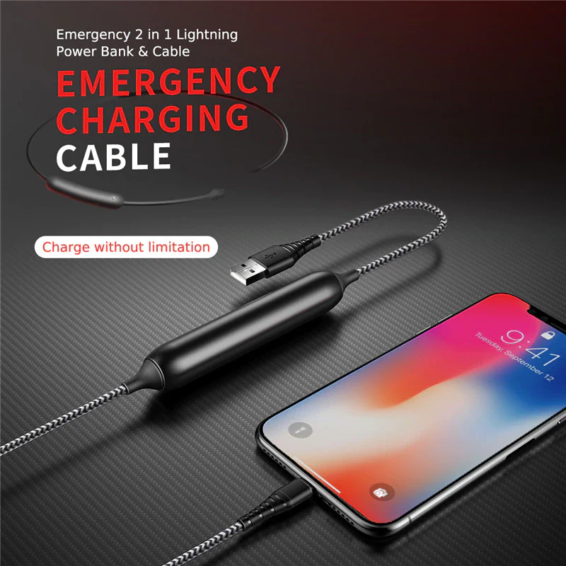 Rock ® Lightning Power Bank USB Cable (2-in-1) - Image 10