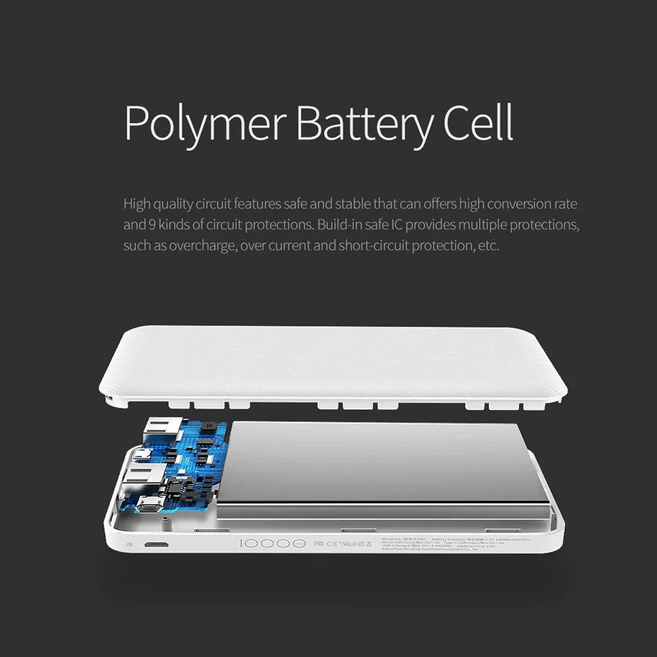 Rock ® P-45 Dual USB 10000 mAh Power Bank - Image 10