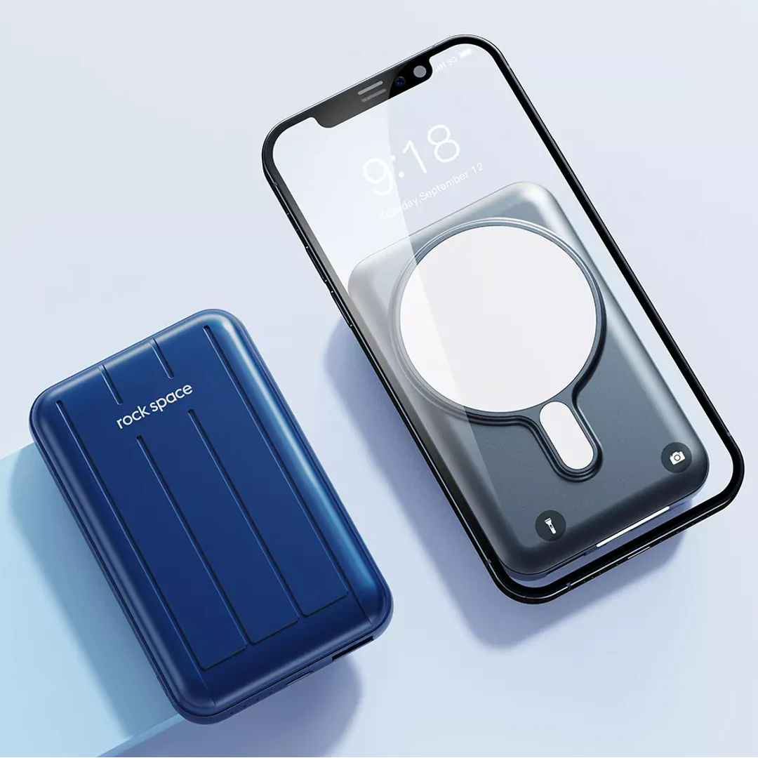 Rock Space - 10000 mAh Wireless PD Magnetic Charger - Image 2