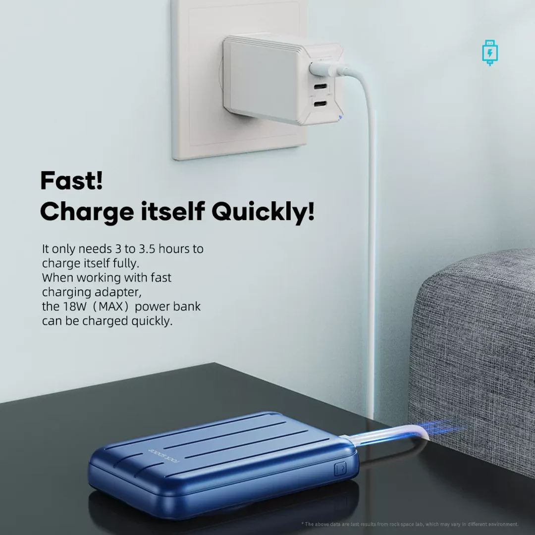 Rock Space - 10000 mAh Wireless PD Magnetic Charger - Image 6
