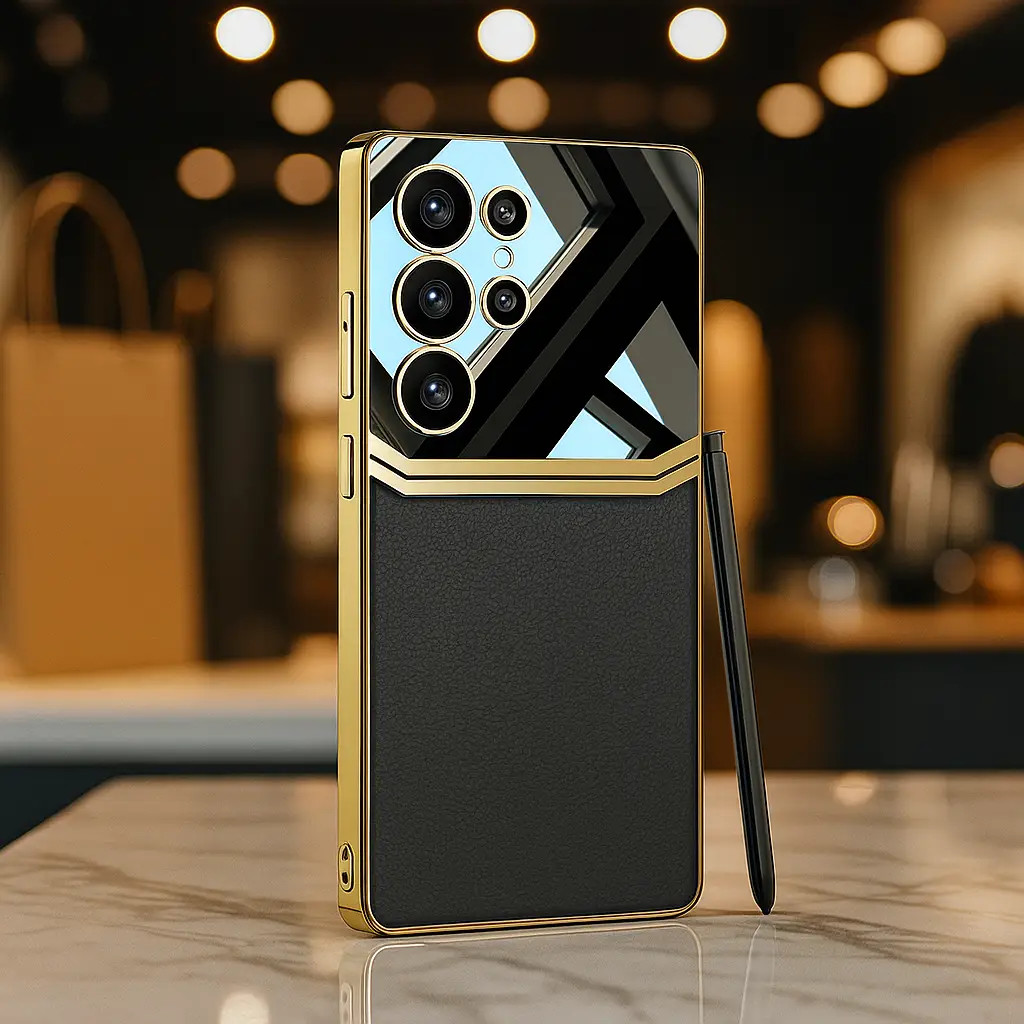 Royal Touch Electroplated Leather Case - Samsung - Image 2