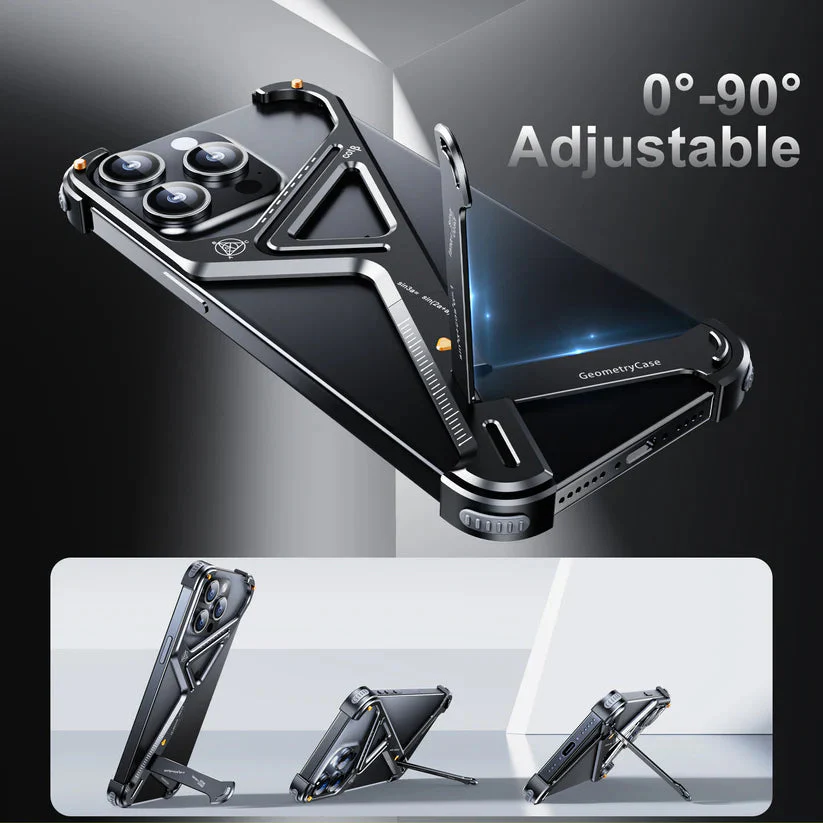 Rugged Titanium Alloy Shield Kickstand Case - iPhone - Image 10