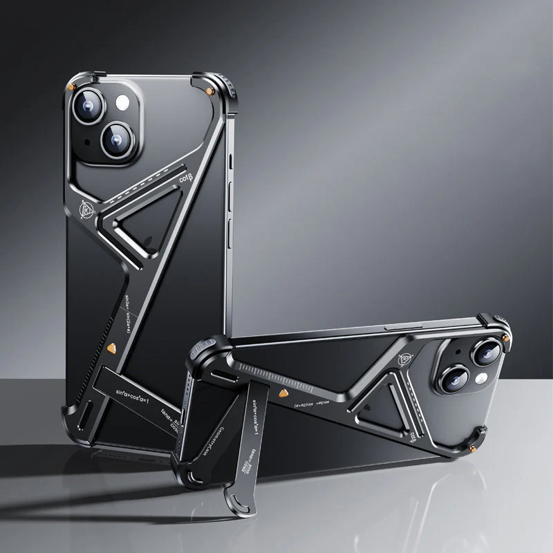 Rugged Titanium Alloy Shield Kickstand Case - iPhone - Image 4