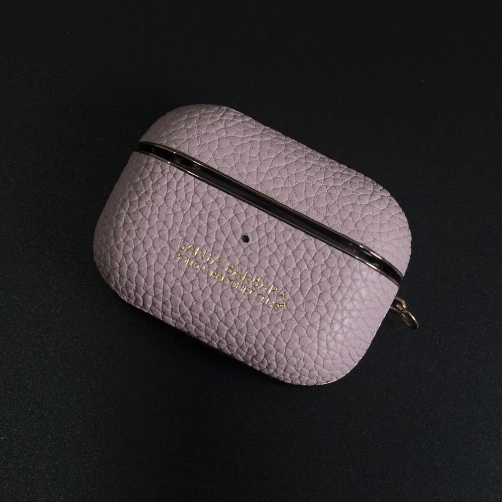 Santa Barbara AirPods Pro Leather Plating Protective Case - Image 8