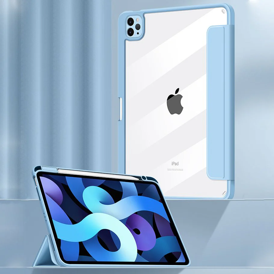 Smart Flip Clear Magnetic Separation Case For iPad - Image 2
