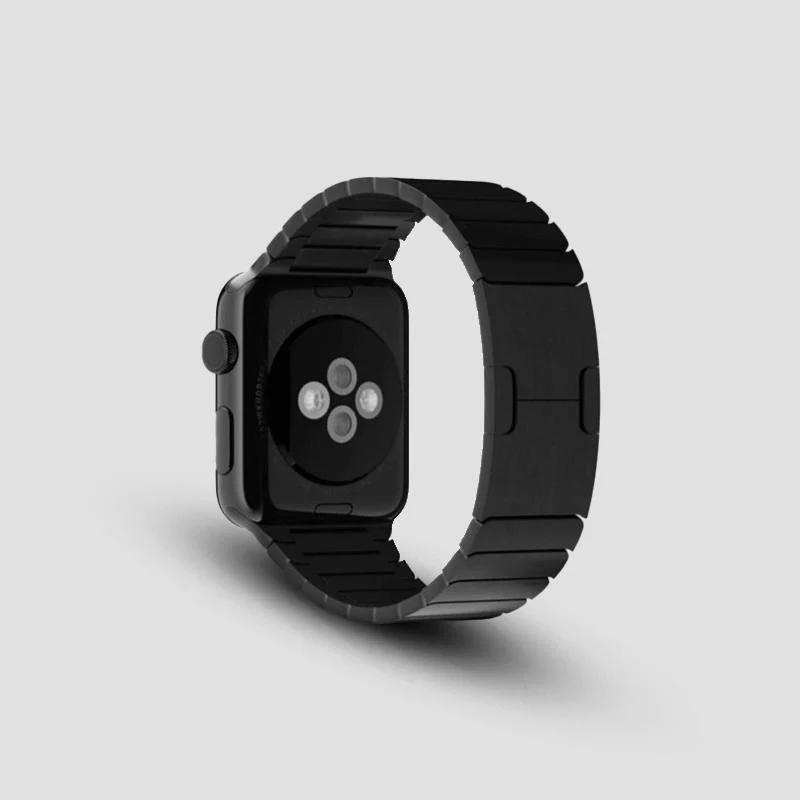 Stainless Steel Link Band for Apple Watch [42/44MM] - Black - Image 2
