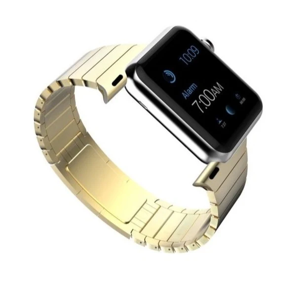 Stainless Steel Link Band for Apple Watch [42/44MM] - Gold - (WATCH NOT INCLUDED) - Image 3
