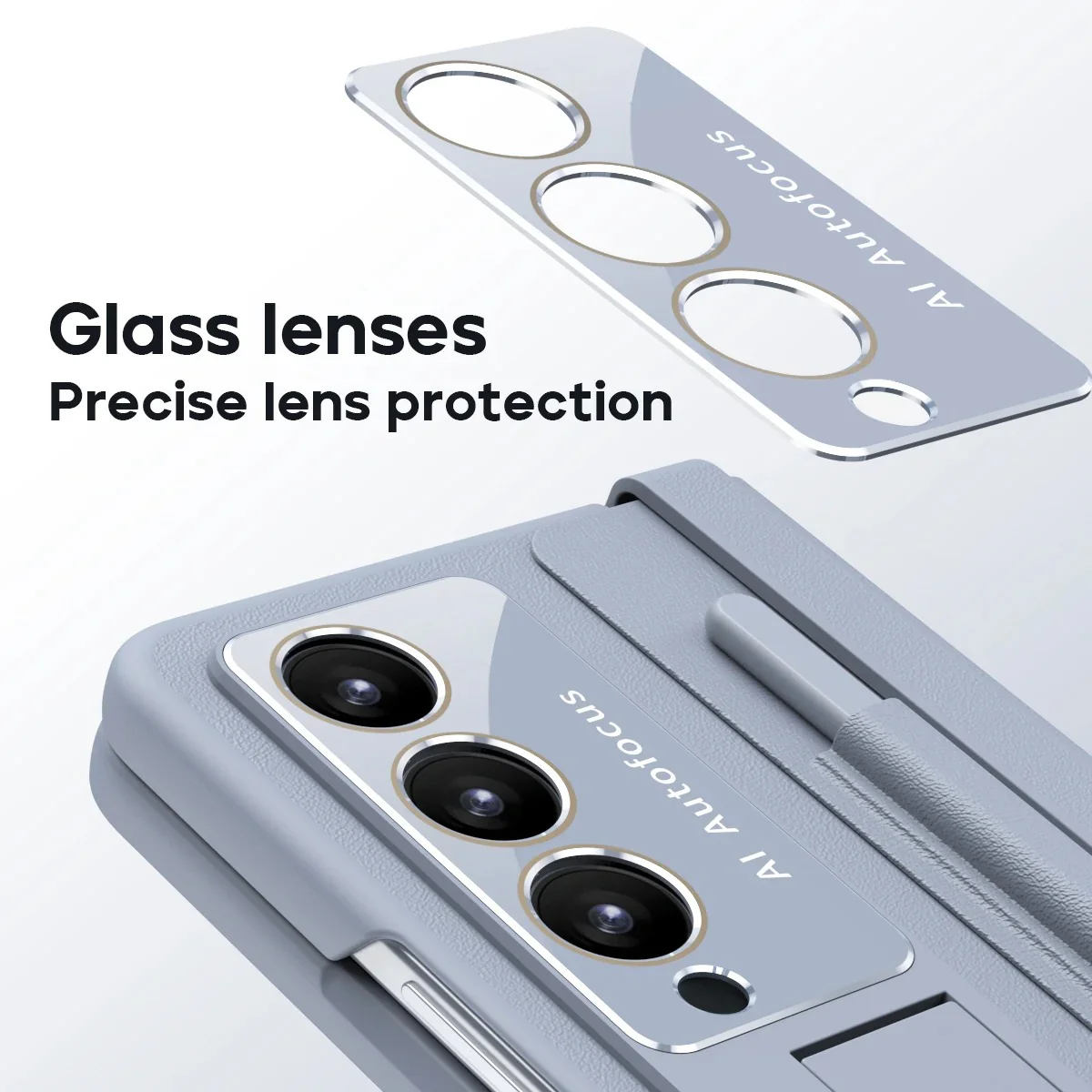 Stretchable Leather Hinge Folding Kickstand Case - Samsung - Image 6