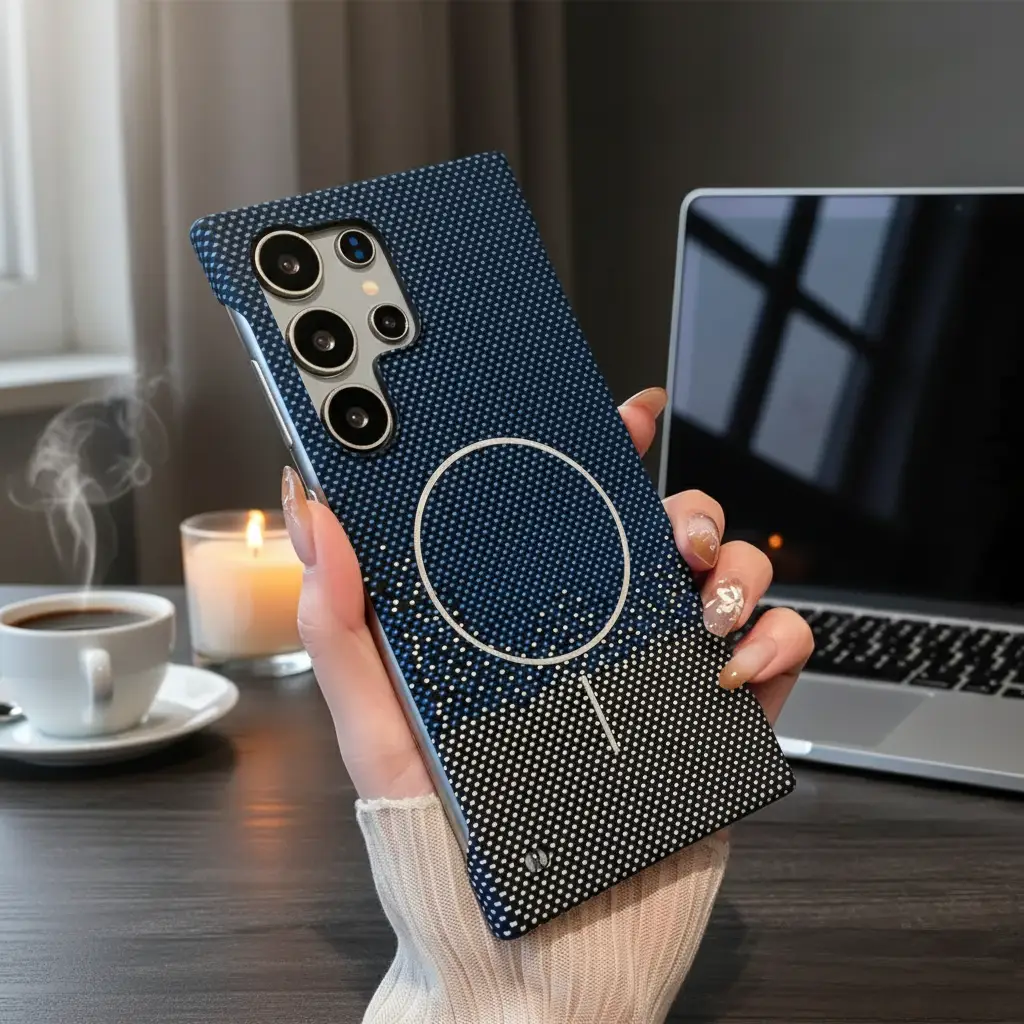 Sunset Grid Carbon Weave MagSafe Case - Image 2