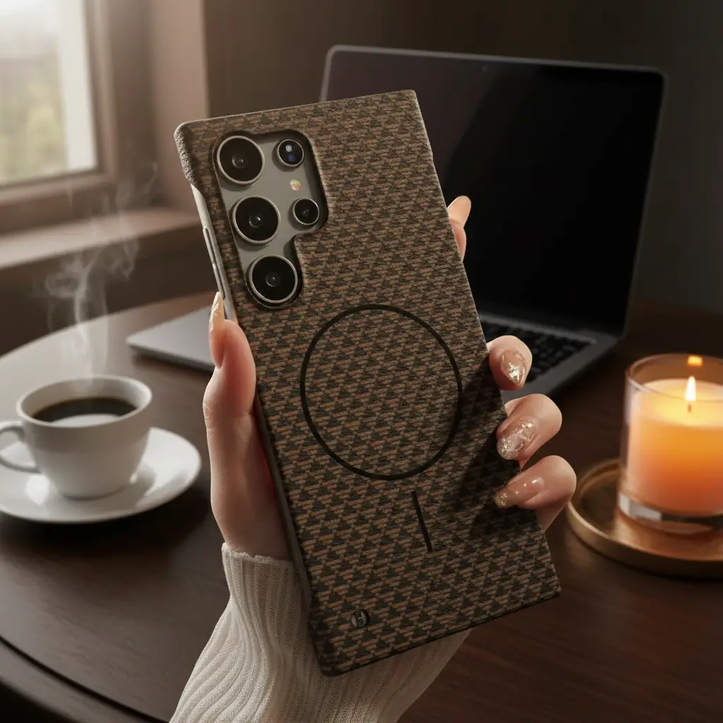 Sunset Grid Carbon Weave MagSafe Case - Image 4