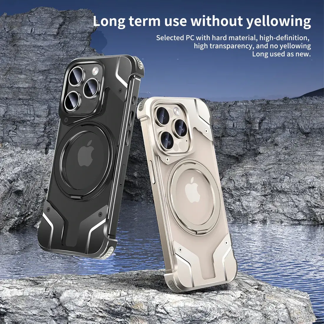 Titanium Rimless Magnetic Stand Case - iPhone - Image 6