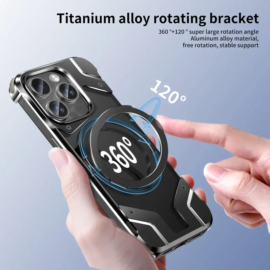 Titanium Rimless Magnetic Stand Case - iPhone - Image 9