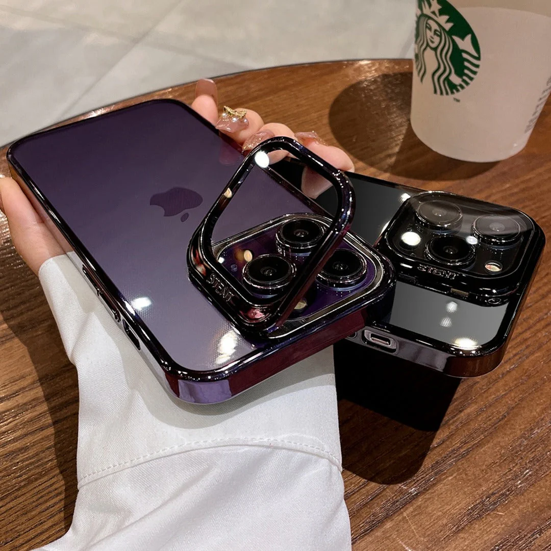 Transparent Electroplated Case with Stand - iPhone - Image 11