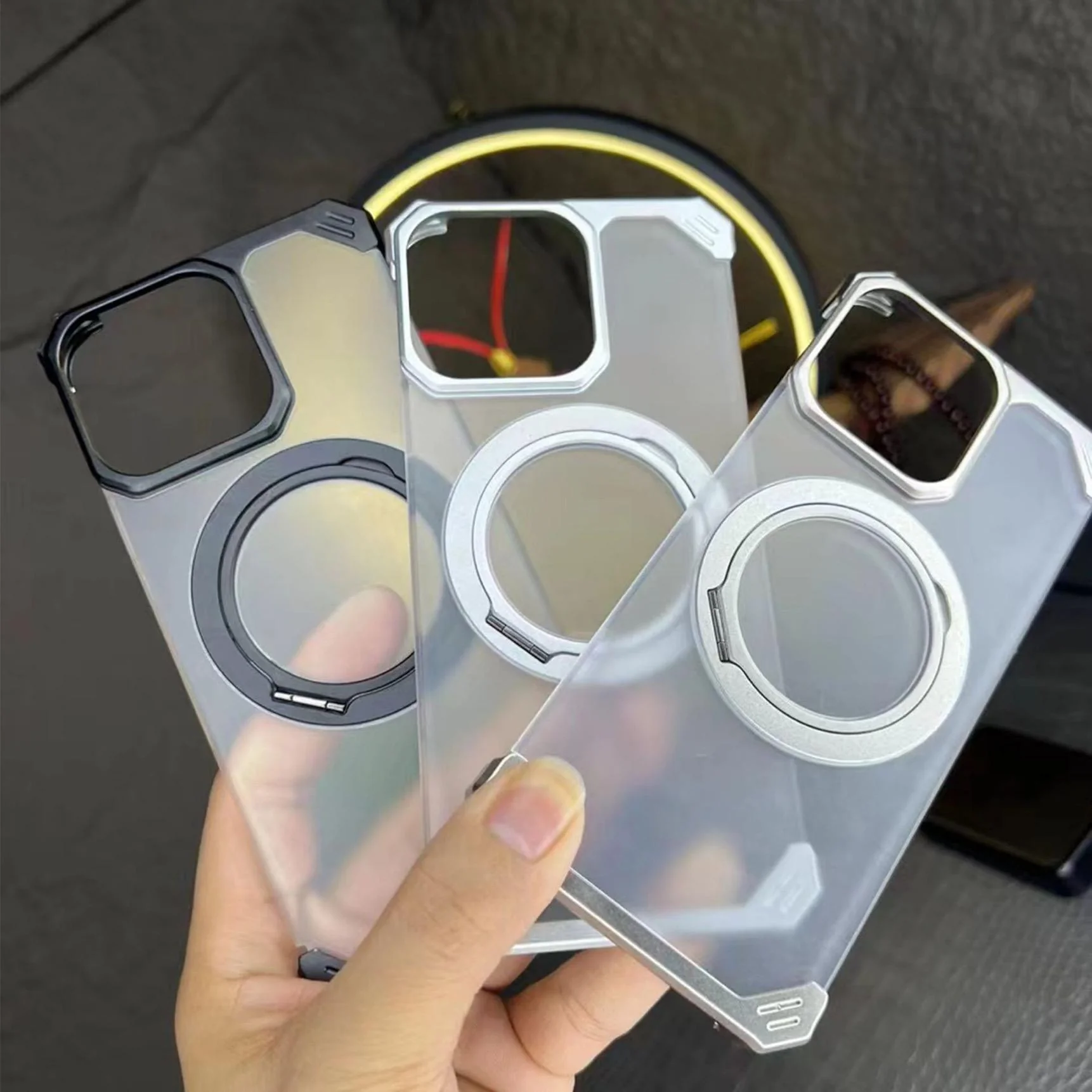 Ultimate Slim Frameless Metal Stand Case - iPhone - Image 13
