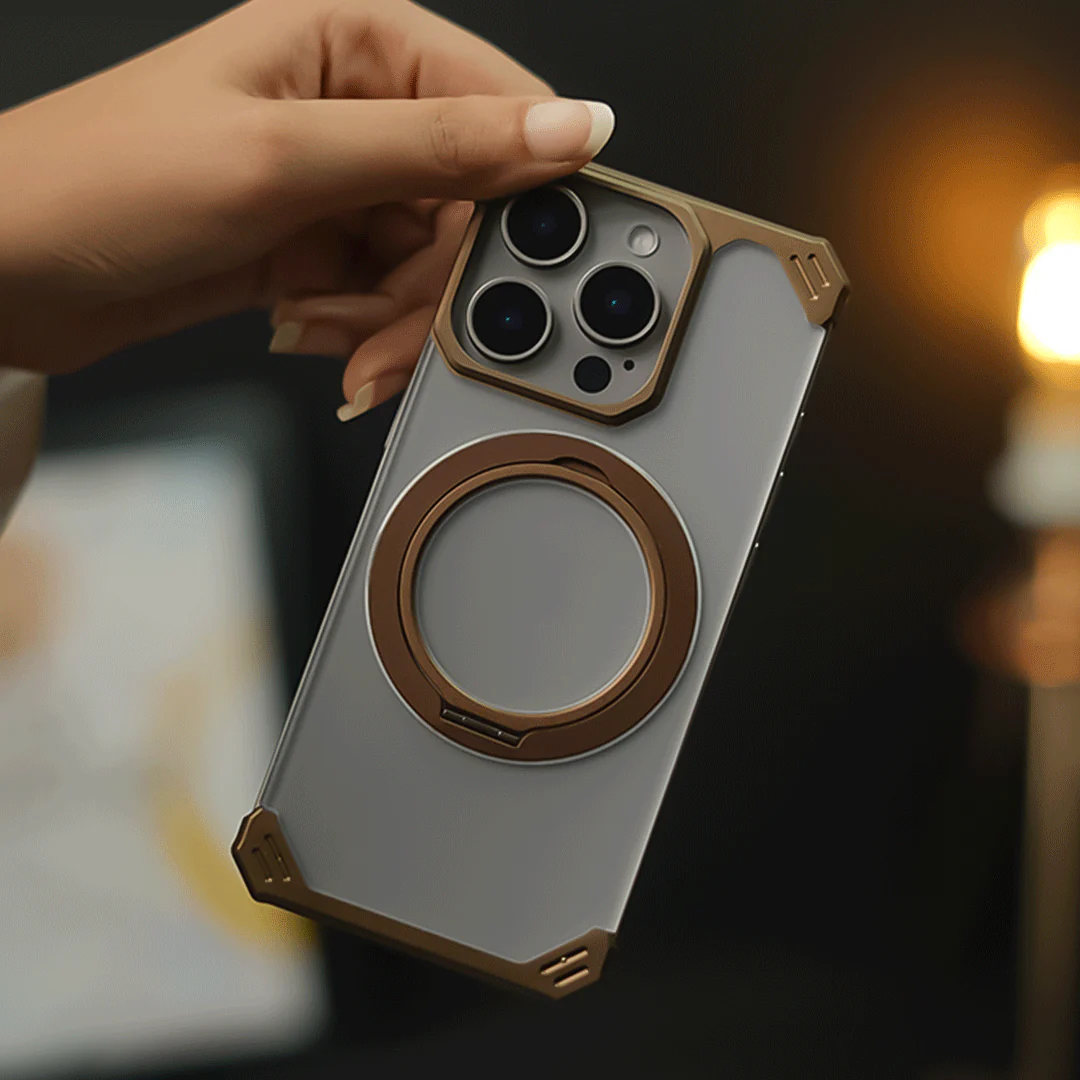 Ultimate Slim Frameless Metal Stand Case - iPhone - Image 2