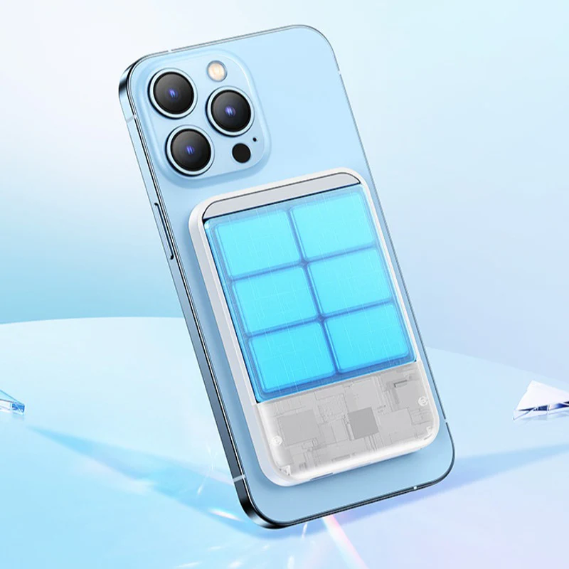 Ultra Slim 15W 5000 mAh Magnetic Suction Wireless Power Bank - Image 9